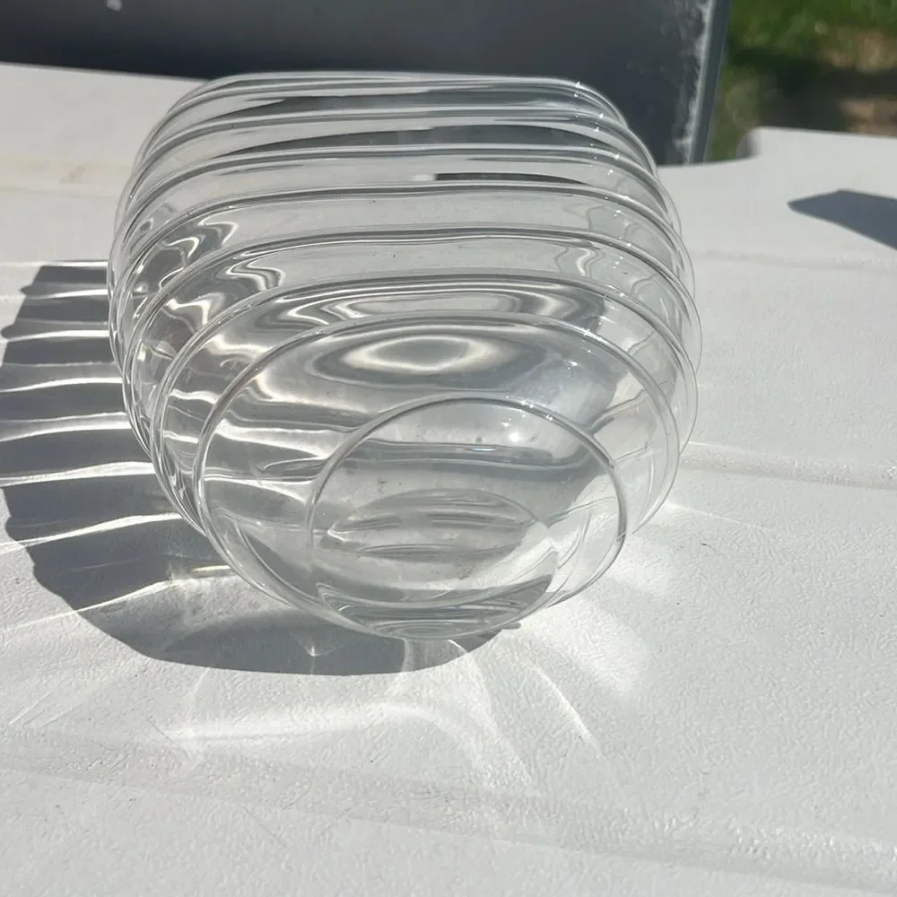 SELEZIONE IVV Crystal Swirl Oval Vase | Modern Design | Made in Italy 🌸